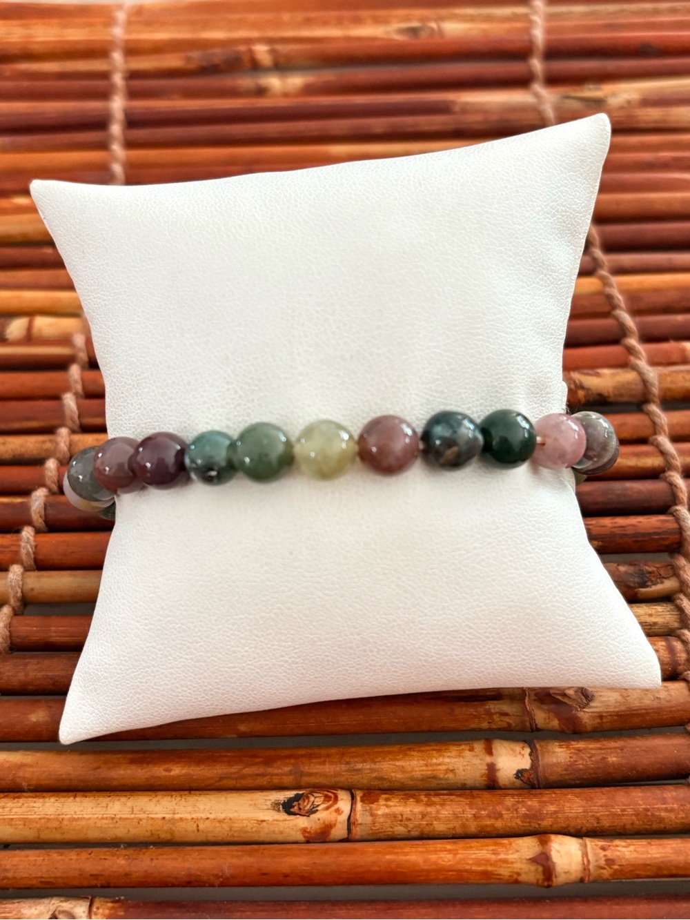 Multicolor Natural Stone Beaded Stretch Bracelet - Unisex Jewelry